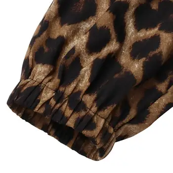 Ir 2021. Vasaras Leopard Jumpsuits ZANZEA Modes Drukāt Playsuits (Dungriņi), Sieviešu Ikdienas V Kakla Īsās Piedurknes Garas Harēma Bikses Sieviešu
