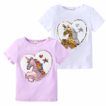 Ir 2021. Vasaras Modes Meitenes, Unicorn T-Krekls Bērniem, Zēniem ar Īsām Piedurknēm Baltā t-veida, Baby Bērnu Kokvilnas Tops Meitenēm Drēbes 2-8Y