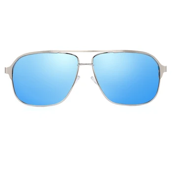Ir 2021. Zils Spogulis Vīriešiem Polarizētās Saulesbrilles, Taisnstūra Metāla Rāmis UV400 Vīriešu Braukšanas Brilles Ar Lodziņu Izmērs:59-19-142mm