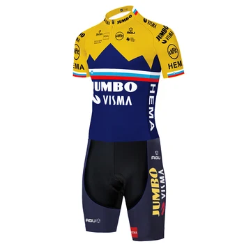 Ir 2021. čempionu Komanda JUMBO VISMA riteņbraukšana skinsuit vasaras āra skinsuits velosipēdu komplekts ciclismo triatlona 20D želeja ķermeņa uzvalks