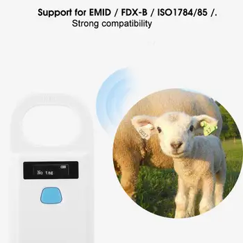 ISO FDX‑B Pet Čipu Lasītājs OLED Ekrāns Dzīvnieku Tag Reader Mājdzīvnieku Piederumi Portatīvo Čipu Skeneris Rokas