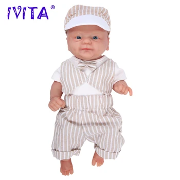 IVITA WB1512 36 cm 1.65 kg bebe atdzimis bērnu silikona ķermeņa recien nacidos realistas jaundzimušajiem zēns Atvēra Acis bērniem rotaļlietas
