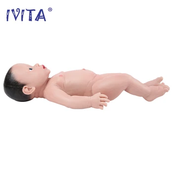 IVITA WG1503H 41cm 2000g Pilna Ķermeņa Silikona Baby Lelle Krāsotas Matu Reāli Atdzimis Bērnu Lelle Paredzēta Bērniem Ziemassvētku Rotaļlietas