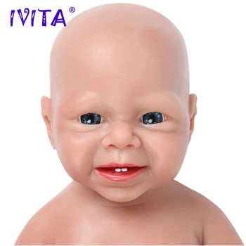 IVITA WG1516 48cm 3.4 kg Reāli Silikona Atdzimis Lelle Jaundzimušais Meitene Zīdaiņu Toddler Dabīgas Ādas Mīksta, Augstas Kvalitātes Rotaļlietas