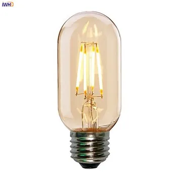 IWHD Kvēldiega Gaismas LED Edison Spuldzes Spuldzes E27 4W A19 ST64 G80 Bomoillas Retro Vintage Lampas Ampule Gloeilamp Rūpniecības Apdare