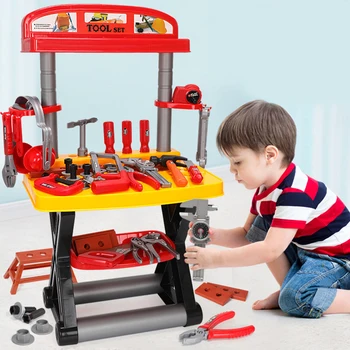 Izlikties, Spēlēt Simulācijas Remonta Rīku Rotaļlietas Bērniem, Instrumentu kaste Komplekts Plastmasas Urbšanas Spēli Mācīšanās Projektēšana Puzzle Rotaļlietas Bērniem Zēns