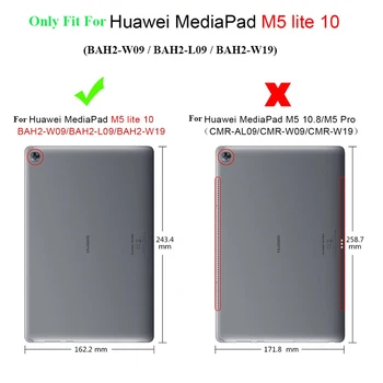 Izturīgs Triecienizturīgs Silikona Gadījumā Huawei MediaPad M5 Lite 10 BAH2-L09/W19 DL-AL09 10.1
