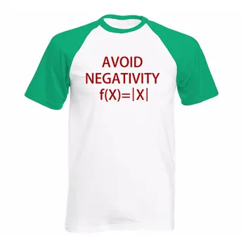 Izvairīties no Negatīvisma Camiseta Homme Smieklīgi Matemātikas Absolūtā Vērtība Tshirt Matemātikas Funkciju Geek, T kreklu, Kokvilnas Īsām Piedurknēm ES Izmērs