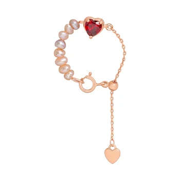 Izvelciet sarkano persiku sirds baroka pērle gredzenu 2020 jaunu gredzenu, sexy sievietes pirkstu rotaslietas modes Ziemassvētku dāvanu puse elegants gredzens