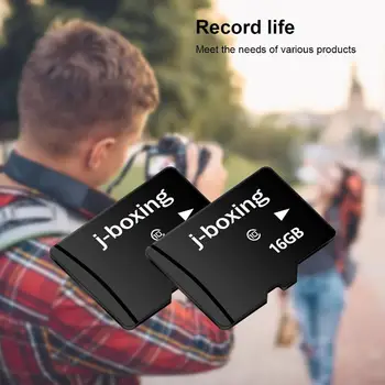 J-boksa 16GB TF Karte Atmiņas Karte, Class 10 TF Flash Atmiņas Kartes 16gb ar Adapteri, lai Mobilo Tālruni, Tabletes, Kameras, Ugunsgrēka, GoPro