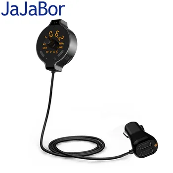 JaJaBor BluetoothCar Komplekts Brīvroku sistēmu ar FM Raidītāju Audio Mūzikas Uztvērējs AUX Izejas Dual USB Automašīnas Lādētājs Atbalsta TF Karti / U Diska