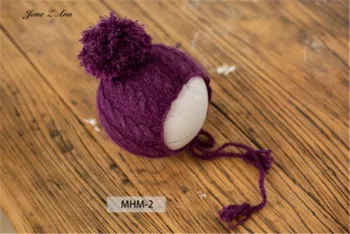 Jane Z Ann Rokām austi tīrtoņa krāsu cepures jaundzimušo bērnu studija šaušanas piederumi jaunas ielidošanas 2020