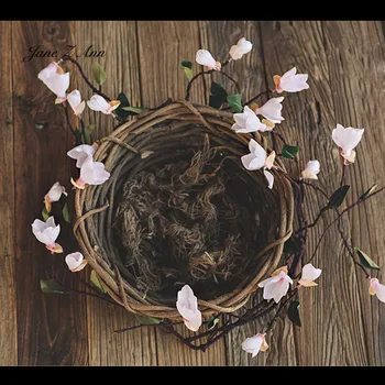 Jane Z Ann Romanticmagnolia artificail ziedu studija karājas apdare jaundzimušo fotogrāfiju aksesuāri