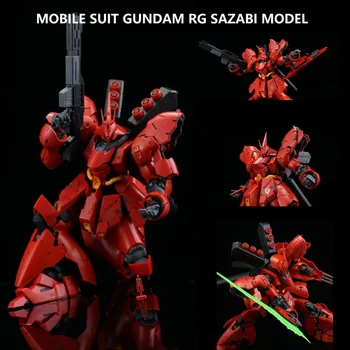 Japaness Bandai Sākotnējā Gundam Modelis RG 1/144 MSN-04 SAZABI Japāņu Modeļa Robots Unchained Mobile Suit Bērniem Rotaļlietas
