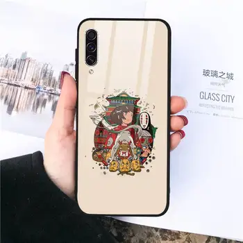 Japānas karikatūra Totoro Dedzīgs Prom Telefonu Gadījumā Rūdīta stikla Samsung S6 S7 malas S8 S9 plus A7 2018