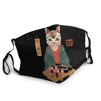 Japānas Kaķis Nav Vienreizējās Lietošanas Sejas Maska Unisex Japānas Suši Neko Pet Anti Dūmaka Nepievelk Putekļus Aizsardzības Vāciņu Respiratoru Muti Purns