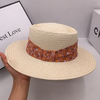 Japānas trīs salmu cepure vintage modes plaša malām cepures maz svaigu vēstules han izdevums sunhats