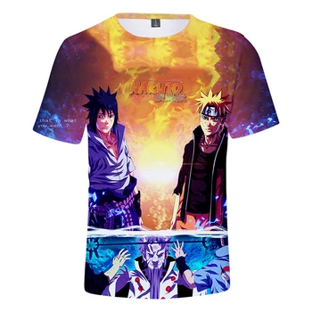 Japāņu Anime Drukāt Naruto 3d T Krekli Cosplay Kostīmu Hip Hop Vīriešu, Sieviešu T-krekls ar Īsām Piedurknēm Unisex 3D T-krekli, t-veida Krekls Topi