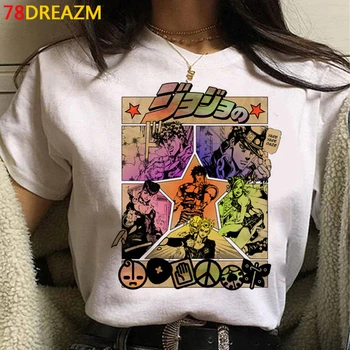 Japāņu Anime Jojo Dīvaino Piedzīvojumu T Krekls Vīriešiem Vasaras Topi Smieklīgi Karikatūra T-krekls Streetwear Modes Unisex Grafikas Tees Vīrietis
