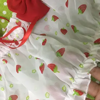 Japāņu Baby Lelle Sexy Apakšveļa, Sieviešu Meitene Lolita Cosplay Sexy Pārsējs Erotiska Kostīmi Kawaii Zemeņu 3 Gabals, Kas Pidžamas