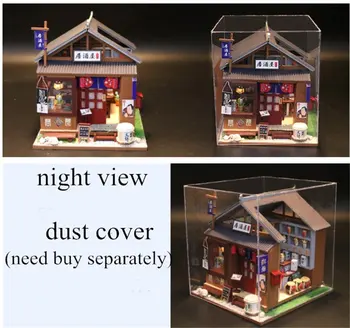 Japāņu stila krogs diy leļļu nams mēbeles radošo mājas modelis Montāža namiņš rotaļlietas oyuncak bērnu dzimšanas dienas dāvana