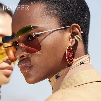JASPEER Jaunu 2020. Gadam Saulesbrilles Sievietēm, Vīriešiem Vintage bez apmales Brilles Rozā Briļļu Lēcas Luksusa Zīmolu Trending Saulesbrilles Par Sievietēm