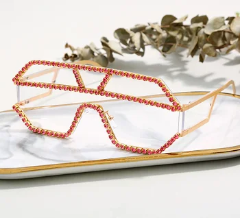 JASPEER Saulesbrilles Sieviešu Jauns Rhinestone Vīriešu Saulesbrilles Zīmola Dizainere Luksusa Lielgabarīta Saulesbrilles Dāmām, Saules Brilles