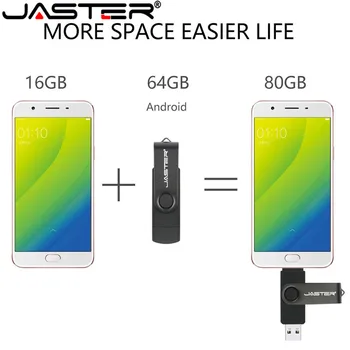 Jaster universālā USB2.0 plastmasas pārsegs OTG black p017 USB disku mīlestība USB flash drive nelielu dāvanu, 16GB 32GB