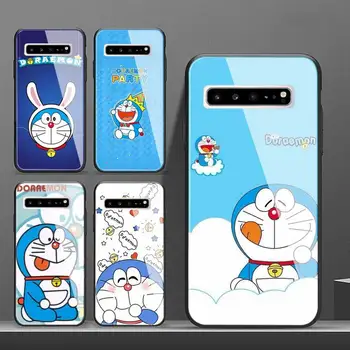 Jauki Doraemon Telefonu Gadījumā Stikla Telefonu Gadījumā Samsung Galaxy S20 Ultra S9 S10 S8 S7 Plus Malas S10 E Lite Piezīme 8 9 10 Pro Vāciņu