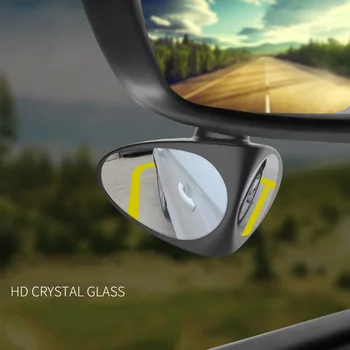 Jauna 360 Grādu Grozāms 2 Sānu Auto Blind Spot Izliekta Spoguļa Automibile Apsildāmi Ārējie Autostāvvieta Spogulis Drošības Piederumi