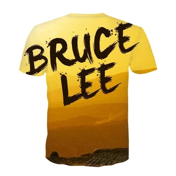 Jauna Bruce Lee Ķīniešu Kung Fu sērijas iespiests T-krekls vīriešu vasaras 3DT krekls vīriešiem un sievietēm gadījuma T-krekls modes T-krekls