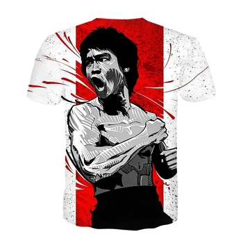 Jauna Bruce Lee Ķīniešu Kung Fu sērijas iespiests T-krekls vīriešu vasaras 3DT krekls vīriešiem un sievietēm gadījuma T-krekls modes T-krekls
