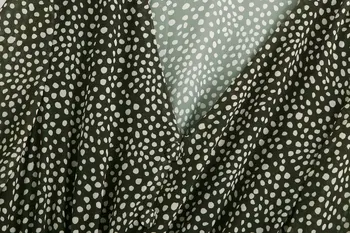 Jauna Rudens Kleita Sieviešu garām Piedurknēm Vintage Polka Dot Kleita ar V veida Kakla Sexy Puse Midi-line Gadījuma Kleitas vestido drēbes femme