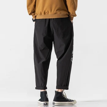 Jauna rudens vīriešu apģērbs, vīriešu bikses drukāt lielgabarīta streetwear kravas bikses vīriešu ikdienas vaļīgas bikses vīriešu bikses cilvēks