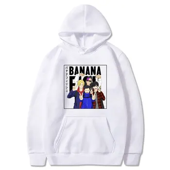 Jaunais Banānu Zivju Anime Draugiem Pelēkā Vārna Vīrieši/Sievietes Harajuku Fashion Hoodies Sporta Krekls Pulovers Streetwear Drēbes Vīriešiem