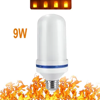Jaunais Dizains, 4 Režīmi E26/E27/E14/E12 LED Liesmas Spuldzes Otrādi Spēkā Imitētu Dekoratīvās Vintage Atmosfēru Apgaismojuma Lampa