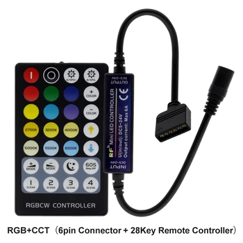 Jaunais LED RF Kontrolieris ar 14/17/28 Taustiņus uz Tālvadības pults, lai Viena Krāsa / Double Balts / RGB / RGBW / RGB+PKT LED Sloksnes Gaismas