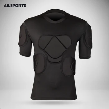 Jaunais sporta drošības aizsardzība sabiezēt rīku futbola vārtsargs džersija t-krekls āra elkoņa futbola svīteri, vestes polsterēta aizsargs