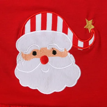 Jaunajā 2020. gada Rudenī Bērniem Ziemassvētku Tērps Cute Santa Claus garām Piedurknēm Svītrainām Hakama 2gab Uzvalks Modes Baby Girl Apģērbu Komplekts Bērniem