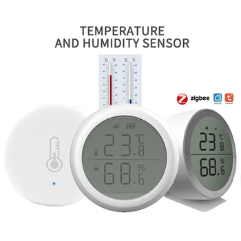 JAUNAS 2 gab smart LCD Displejs Termometrs mājas tuya ZigBee 3.0 Temperatūras, Mitruma Sensors uzraudzību reālajā laikā, izmantojot app