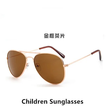 Jaunas Bērnu Diezgan Aizsargbrilles Meitene Zēns Sakausējuma Saulesbrilles Modes Klasika Vintage Gudrs UV400 Apaļas Brilles 50mm