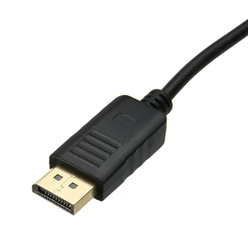 Jaunas ielidošanas 1.8 M DisplayPort Uz VGA Kabeli Profesionālās HDMI-saderīgam DP Male VGA Male Converter Adaptera Kabeli PC Klēpjdators