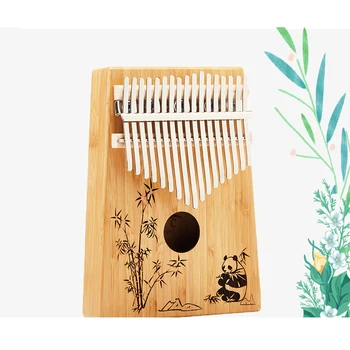 Jaunas Ielidošanas 17 Taustiņu Pirkstu Kalimba Mbira Sanza Īkšķi Klavieres Panda Modelis, Kabatas Izmēra Tastatūru Marimba Koka Mūzikas Instruments