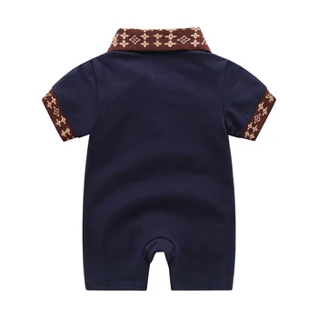 Jaunas ielidošanas 2020. gada vasaras modes Zīmola Bērnu apģērbu kokvilnas īsām piedurknēm ropa para bebes jaundzimušais zēns, meitene romper