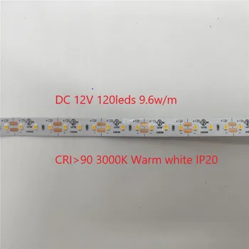 Jaunas Ielidošanas LED Lentes DC12V 2216 Čipu 120LEDs/ 9.6 W CRI>90 balta/Warm White High Brightness Elastīgu LED Lentes 5m/daudz