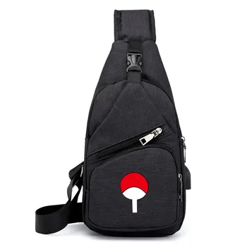 Jaunas Ielidošanas Naruto Jostas Soma, USB Uzlāde, Krūšu Soma Mini Ceļojumu Multi-Function Messenger Bag Vidukļa Pakotnes Pleca Soma Mochila