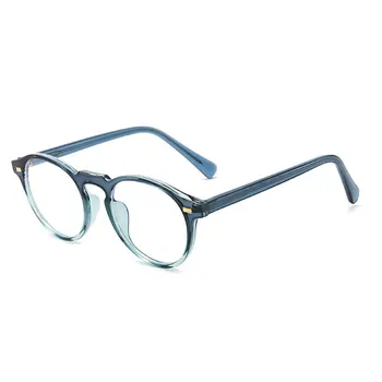 Jaunas Ielidošanas Retro Anti-Blue Ray TR-90 Metāla Rāmis Apaļas Brilles Pilna Loka Brilles Sievietēm Stila Optisko Briļļu