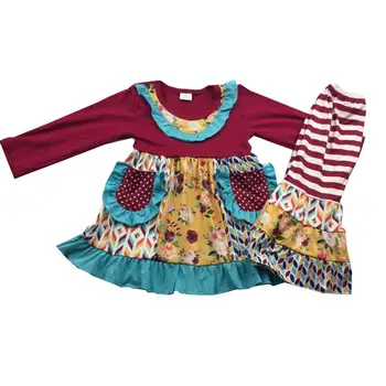 Jaunas ielidošanas savirmot elsas, rudenī bērni Toddler apģērbu mazulim meitene apģērbs bērnu boutique apģērbu 88