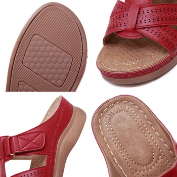 Jaunas Ielidošanas Sievietēm Premium Ortopēdisko Open Toe Sandales Vintage Anti-slip Elpojošs Vasaras