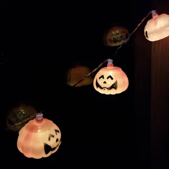Jaunas Jā Jack-o-laternas Ķirbju Akumulatoru un to Darbina Halloween Puse Ziemassvētku Ūdensdrošs LED String Gaismas Lukturīti